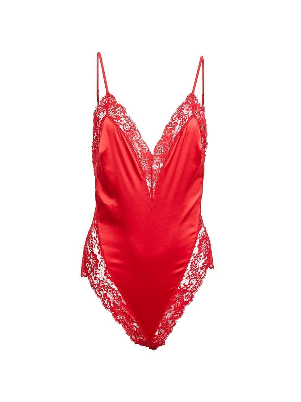 Fleur du Mal Venus Lace Trim Teddy Product Image