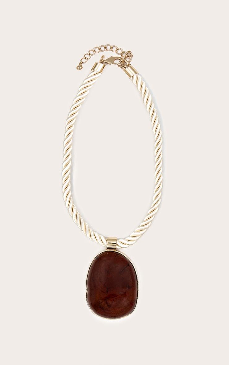 Brown Rope Oversized Resin Pendant Product Image