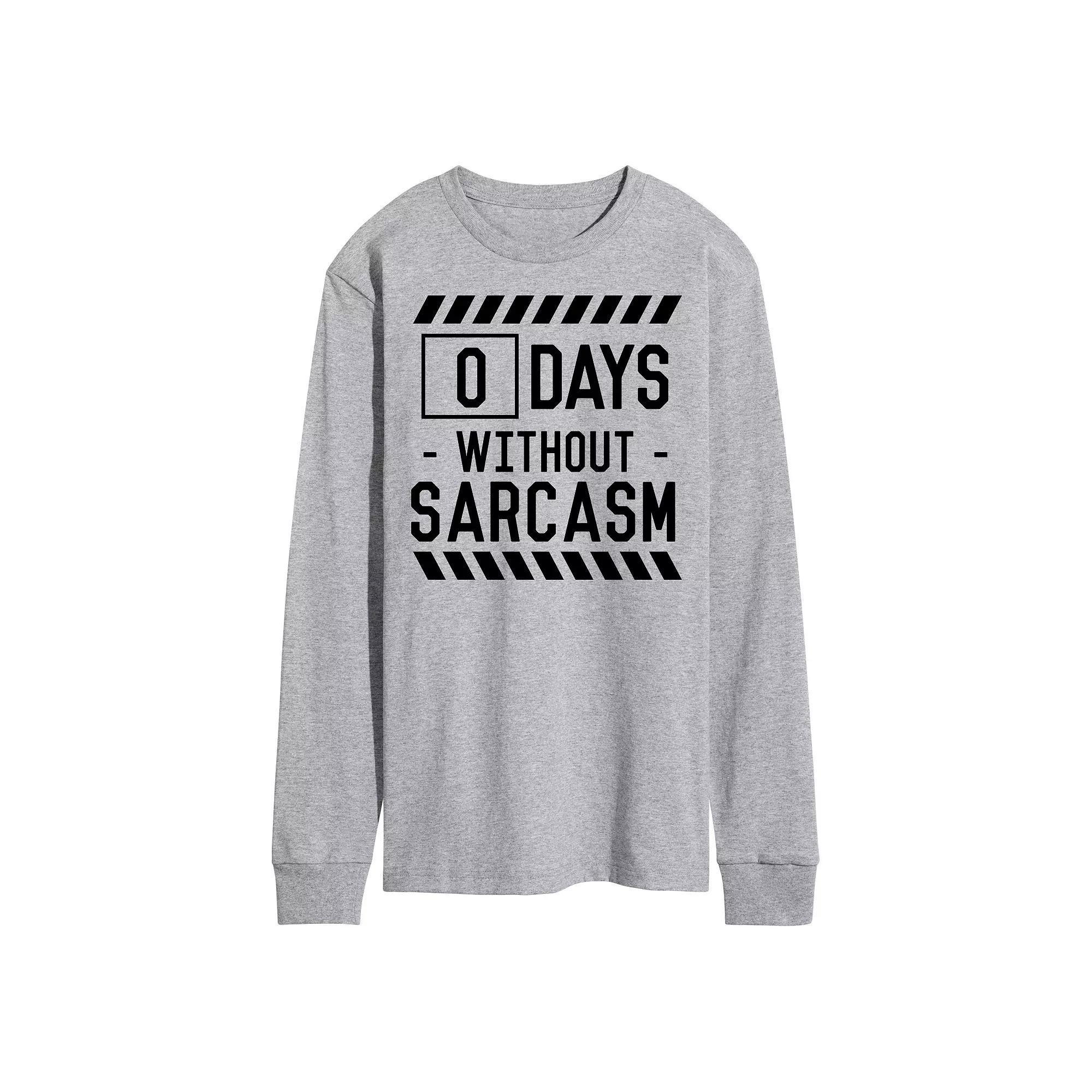 Mens 0 Days Without Sarcasm Graphic Tee Product Image