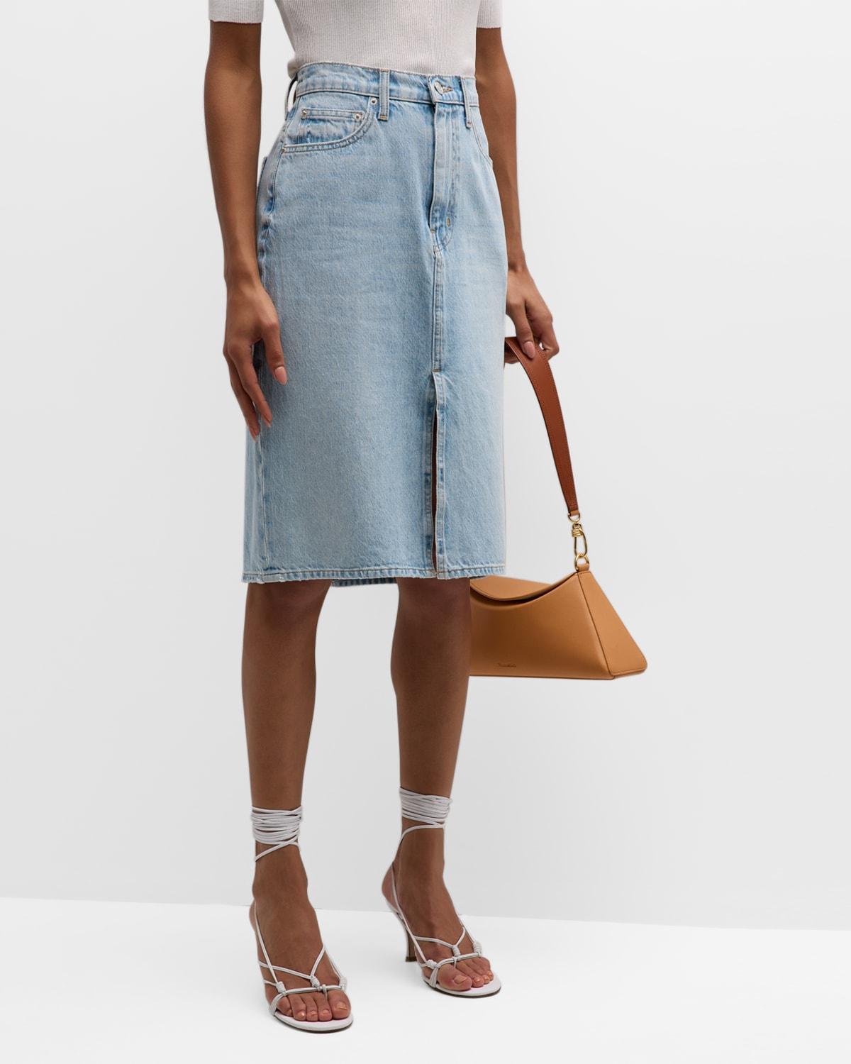 Derek Lam 10 Crosby Cotton Juliet High Rise Denim Skirt Product Image
