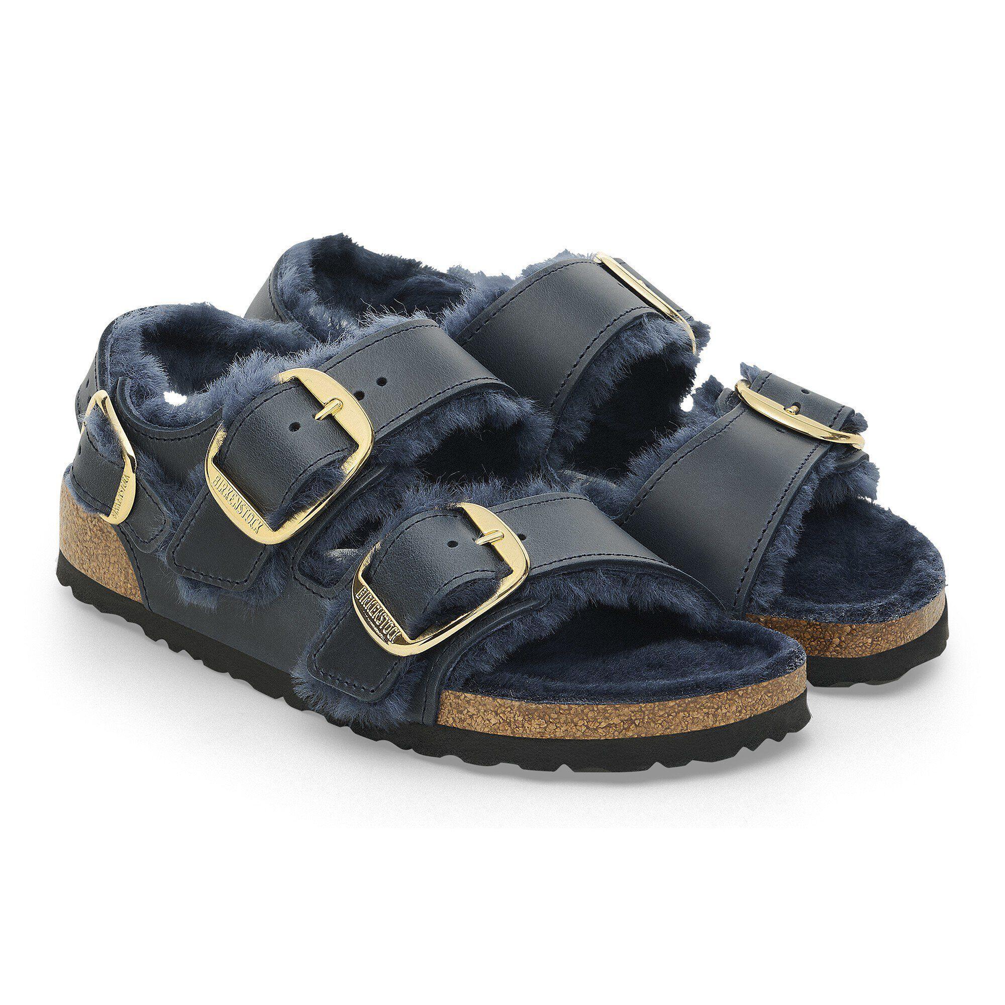 Milano Big Buckle Shearling Natural Leather Oiled Product Image