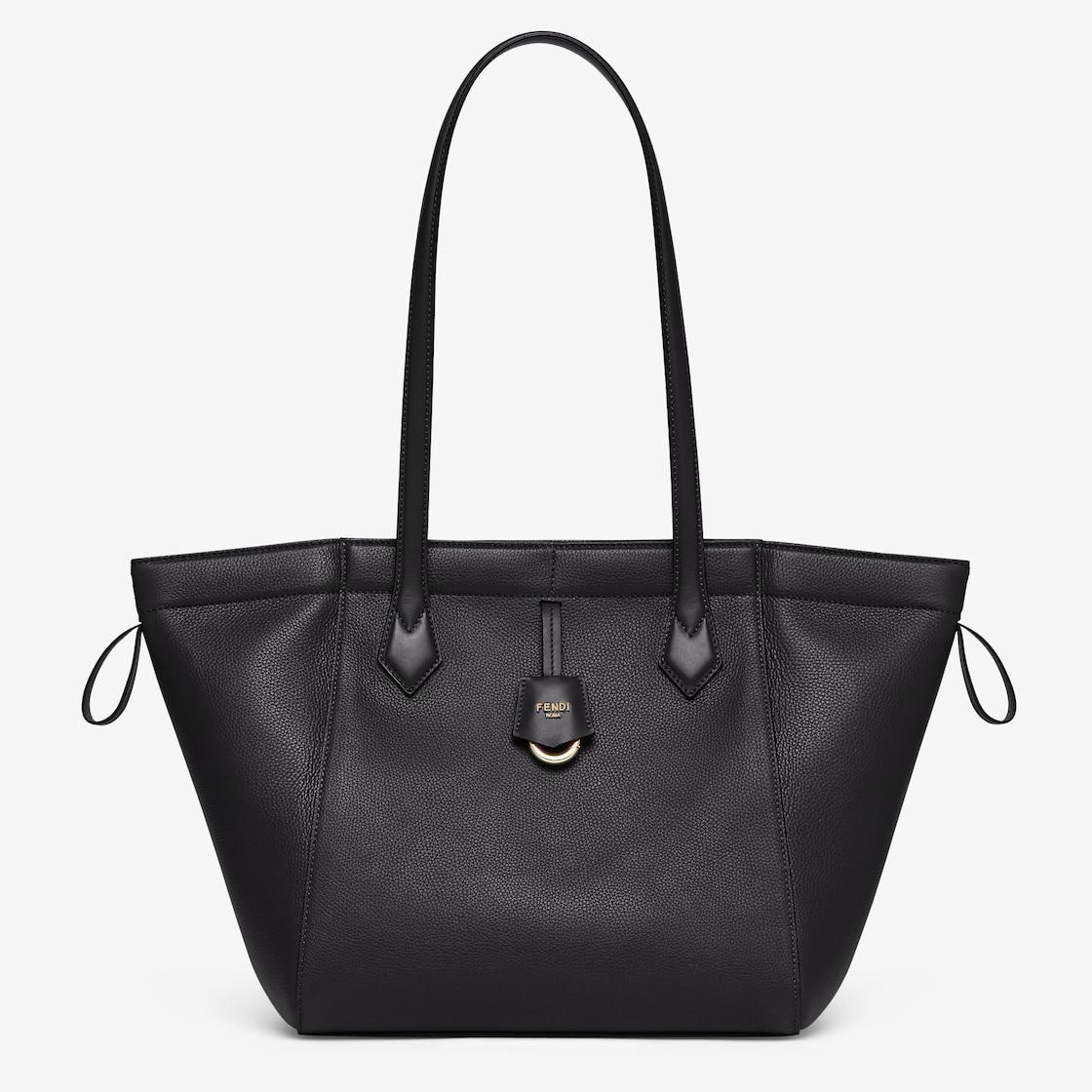Fendi Origami MediumBlack leather bag that can be transformed Product Image