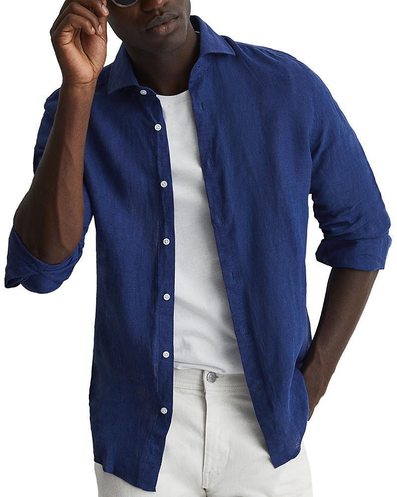Reiss Ruban Long Sleeve Linen Shirt Product Image