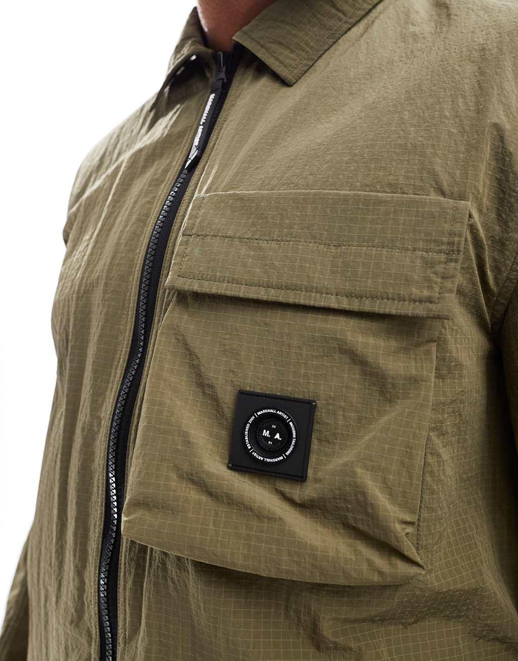 Marshall Artist Nevado overshirt in khaki  Product Image