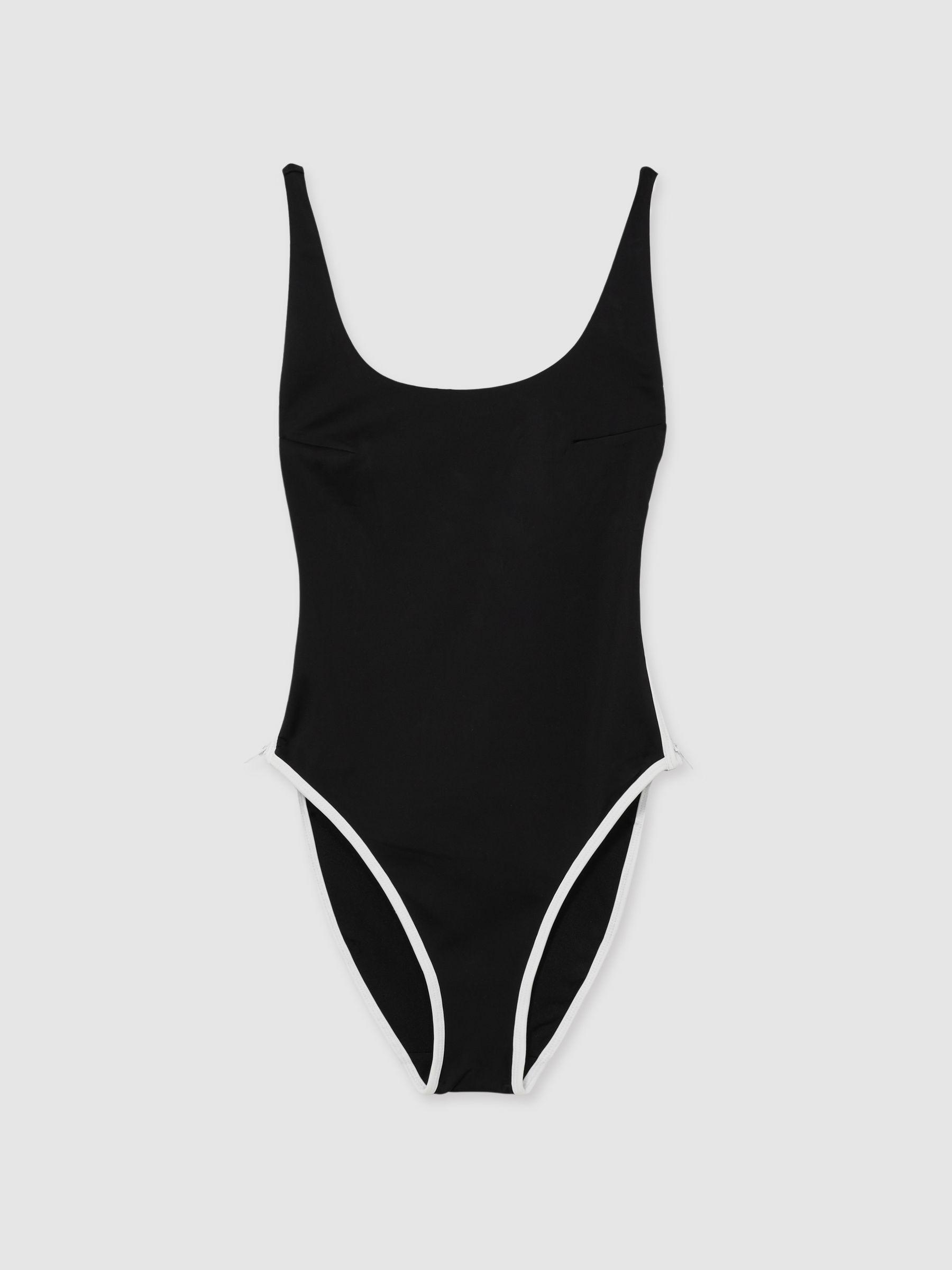 Good American Side-Zip One-Piece Swimsuit in Black Product Image