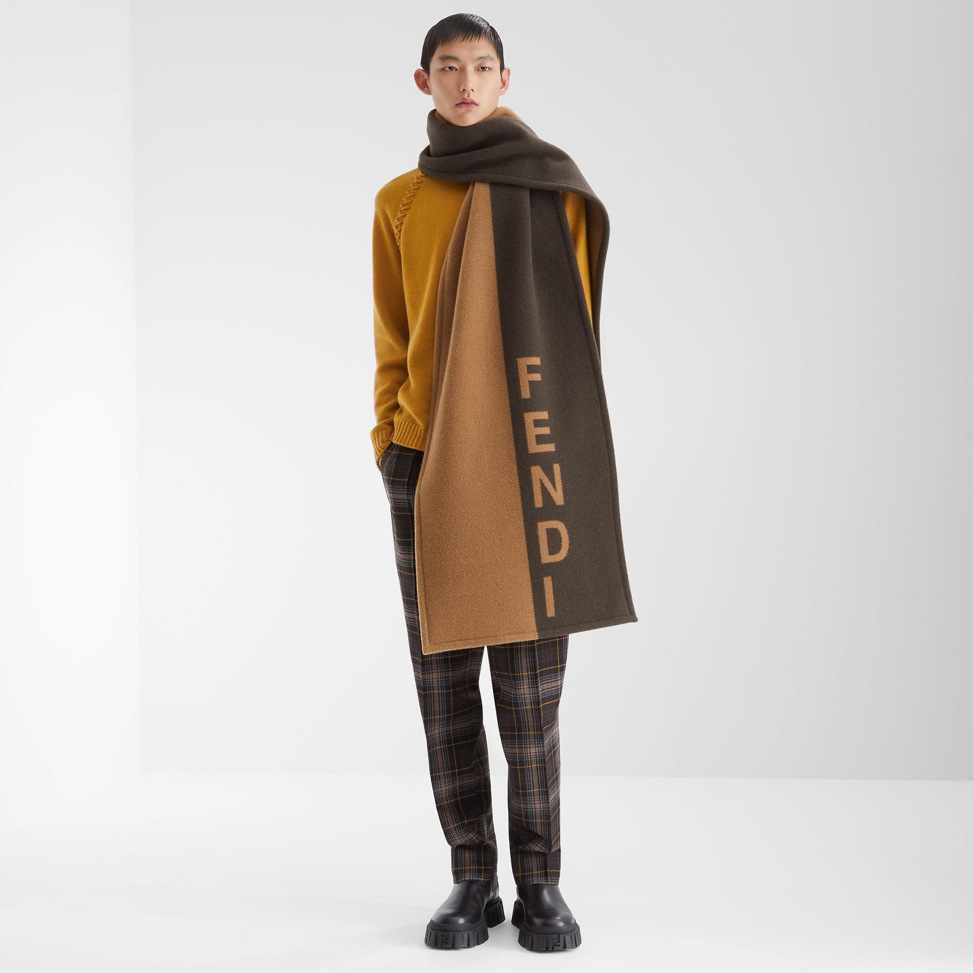ScarfBrown wool and cashmere scarf Product Image