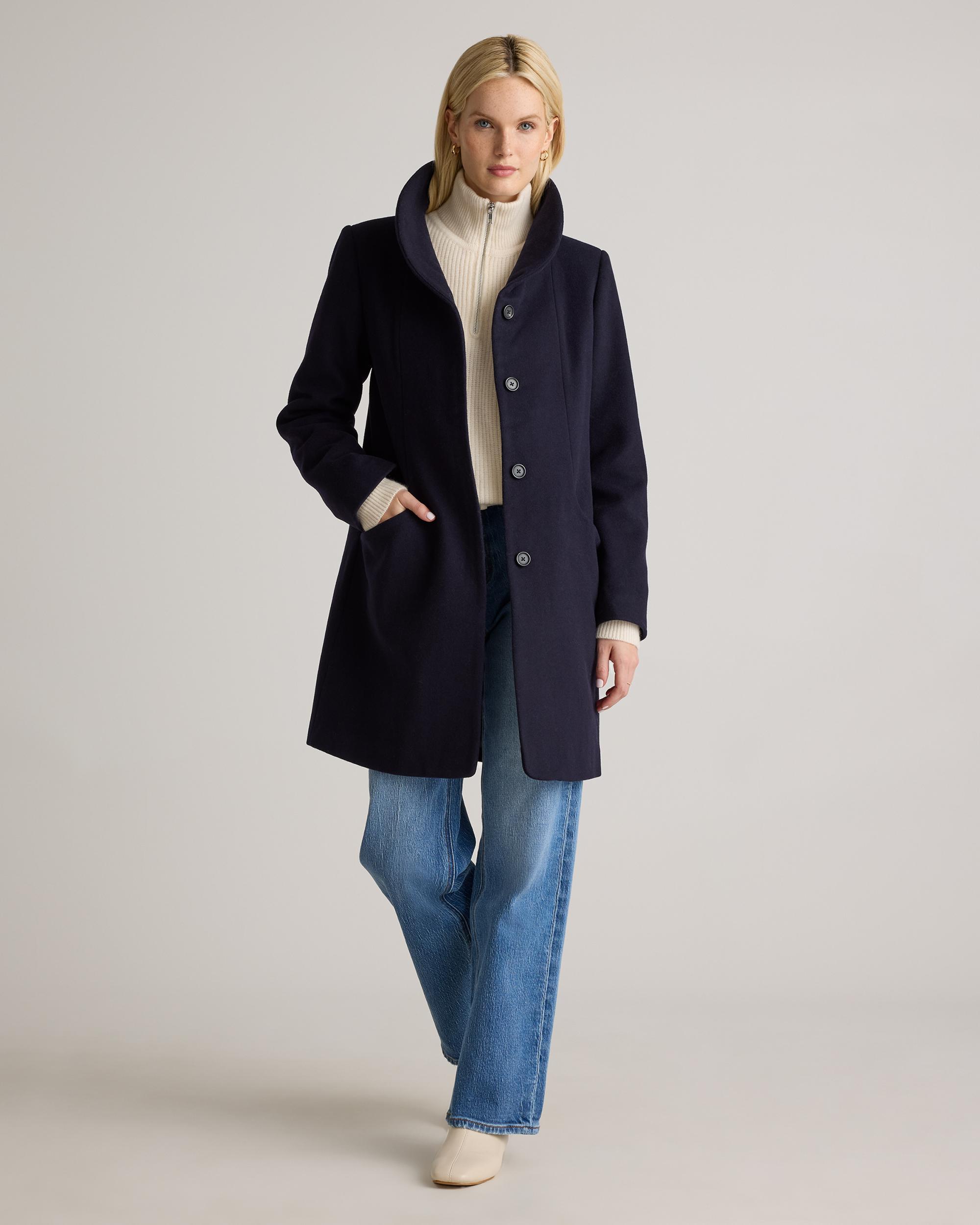 Quince | Women's Italian Wool Cocoon Coat Size XL, Wool/Nylon Product Image