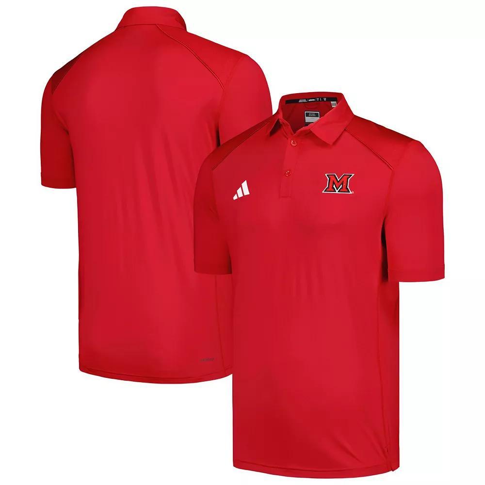 Men's adidas Red Miami University RedHawks Classic AEROREADY Polo, Size: Small, Moh Red Product Image