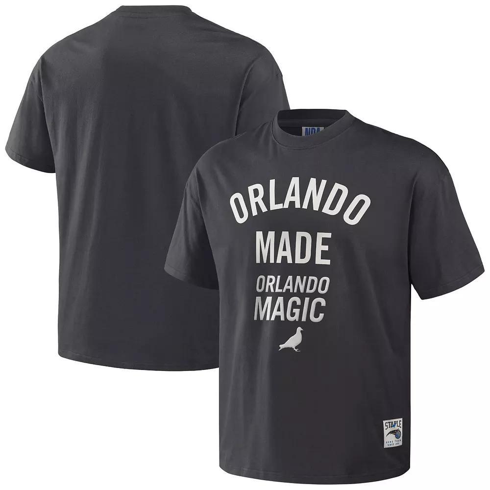 Men's NBA x Staple Anthracite Orlando Magic Heavyweight Oversized T-Shirt, Size: Medium, Mag Grey Product Image