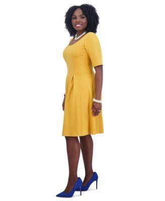 Kasper Womens Caroline Crepe Scoop-Neck Dress Product Image