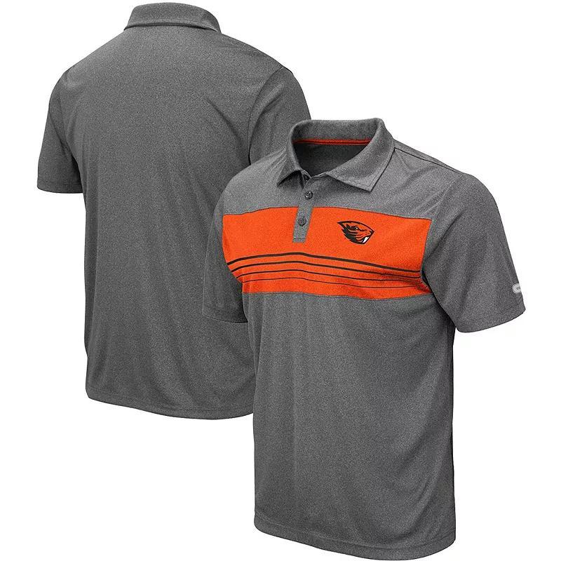 Men's Colosseum Heathered Charcoal Oregon State Beavers Smithers Polo, Size: Small Product Image