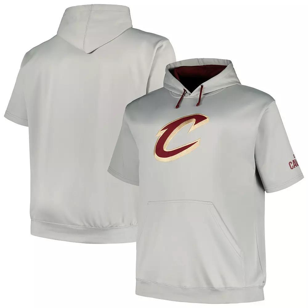 Men's Fanatics Branded Silver Cleveland Cavaliers Big & Tall Logo Pullover Hoodie, Size: XLT Product Image