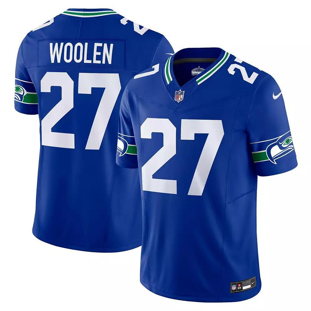 Men's Nike Tariq Woolen Royal Seattle Seahawks Alternate Vapor F.U.S.E. Limited Jersey, Size: Medium, Blue Product Image