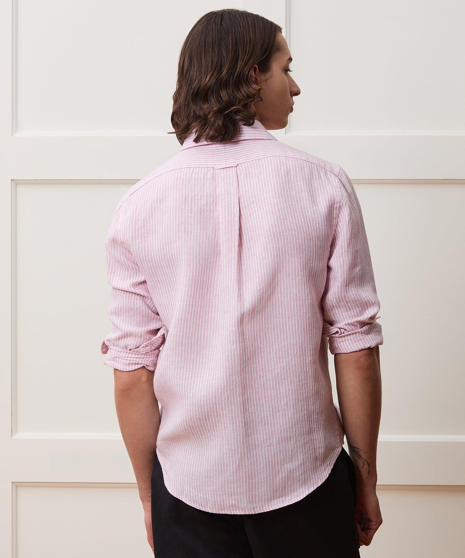 Sea Soft Irish Linen Point Collar Shirt Product Image