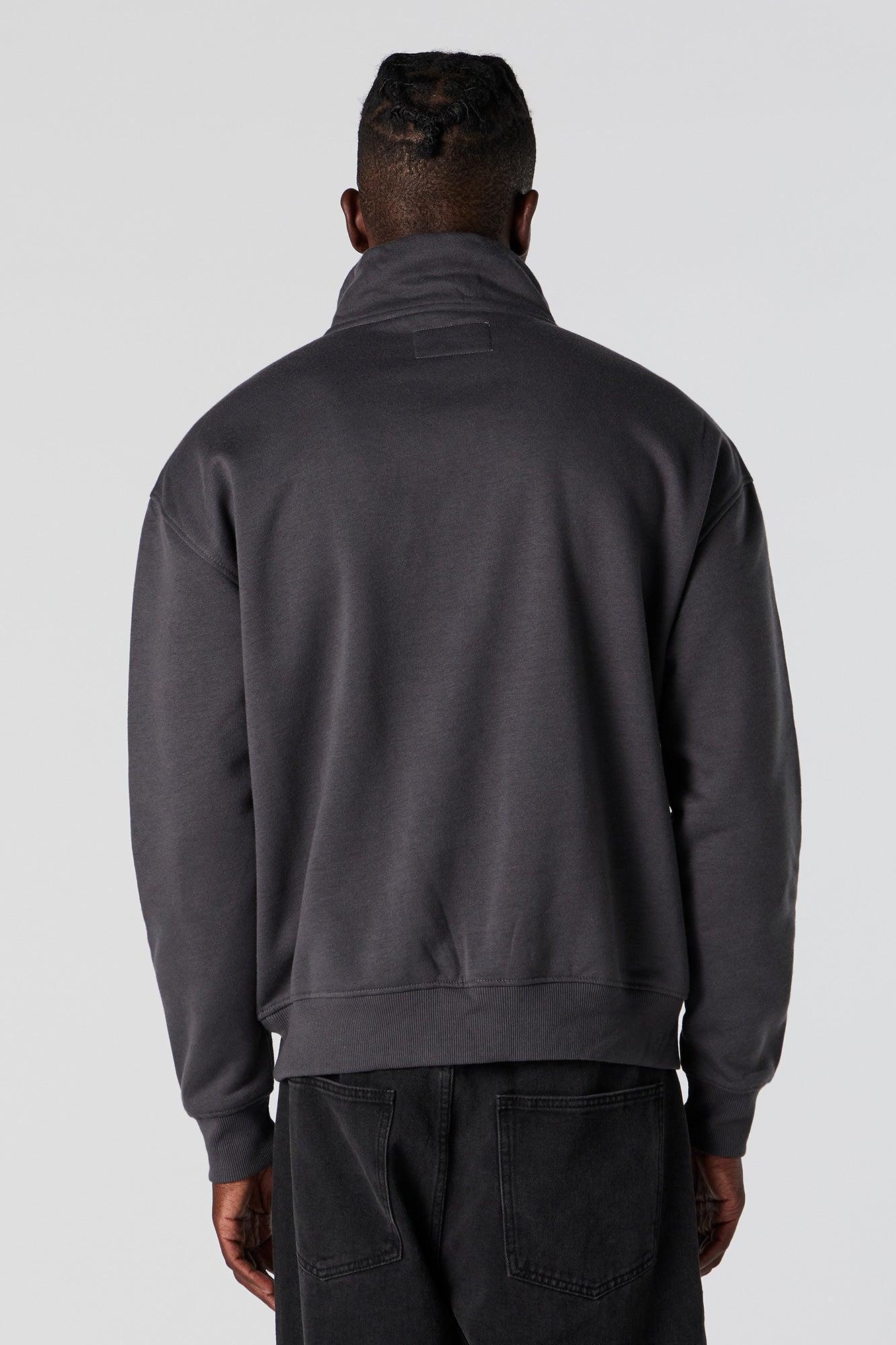 Half Zip Fleece Sweatshirt Male Product Image