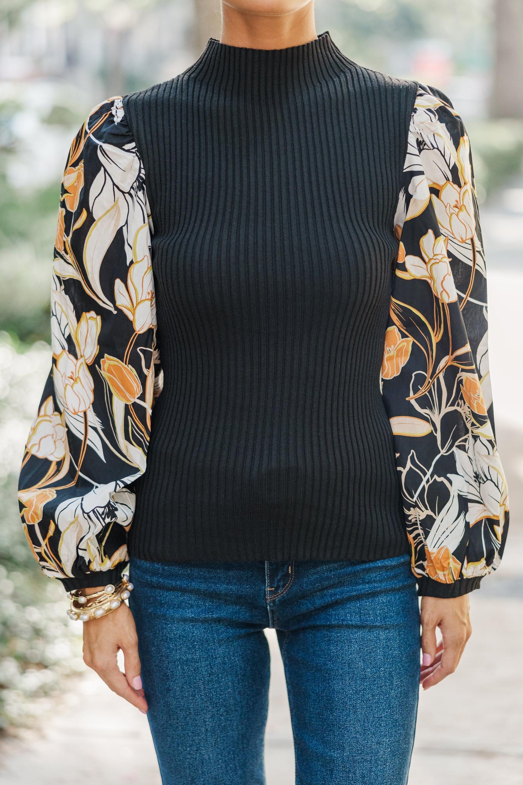More Than Love Black Floral Blouse Female Product Image