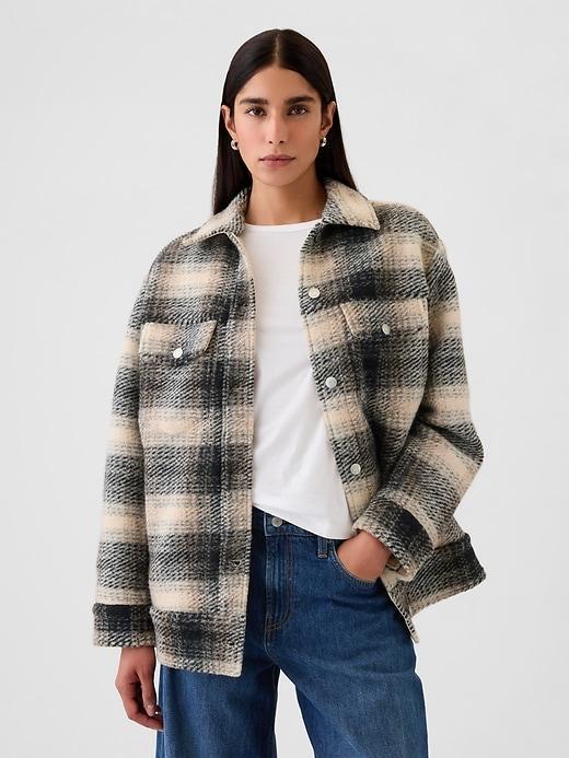 Wool Relaxed Shirt Jacket Product Image