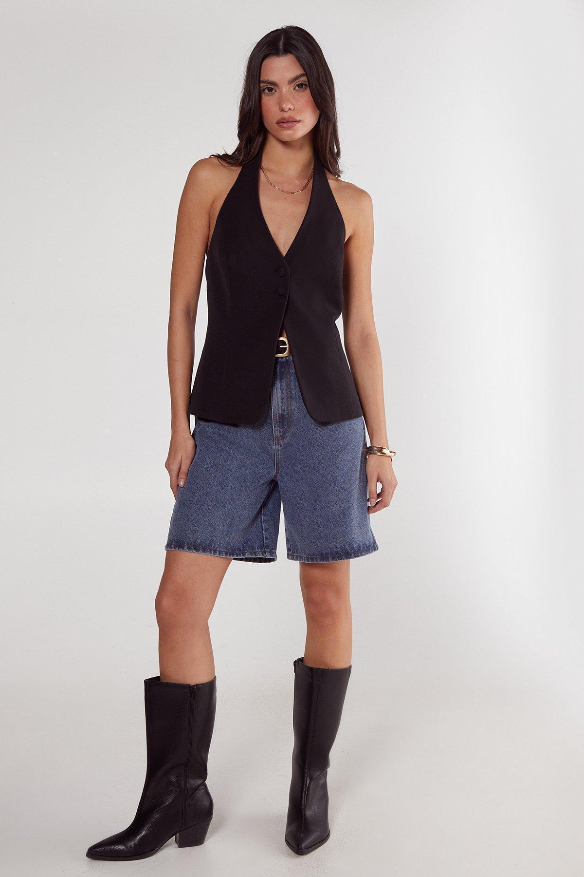 Essentials Tailored Button Front Vest Product Image