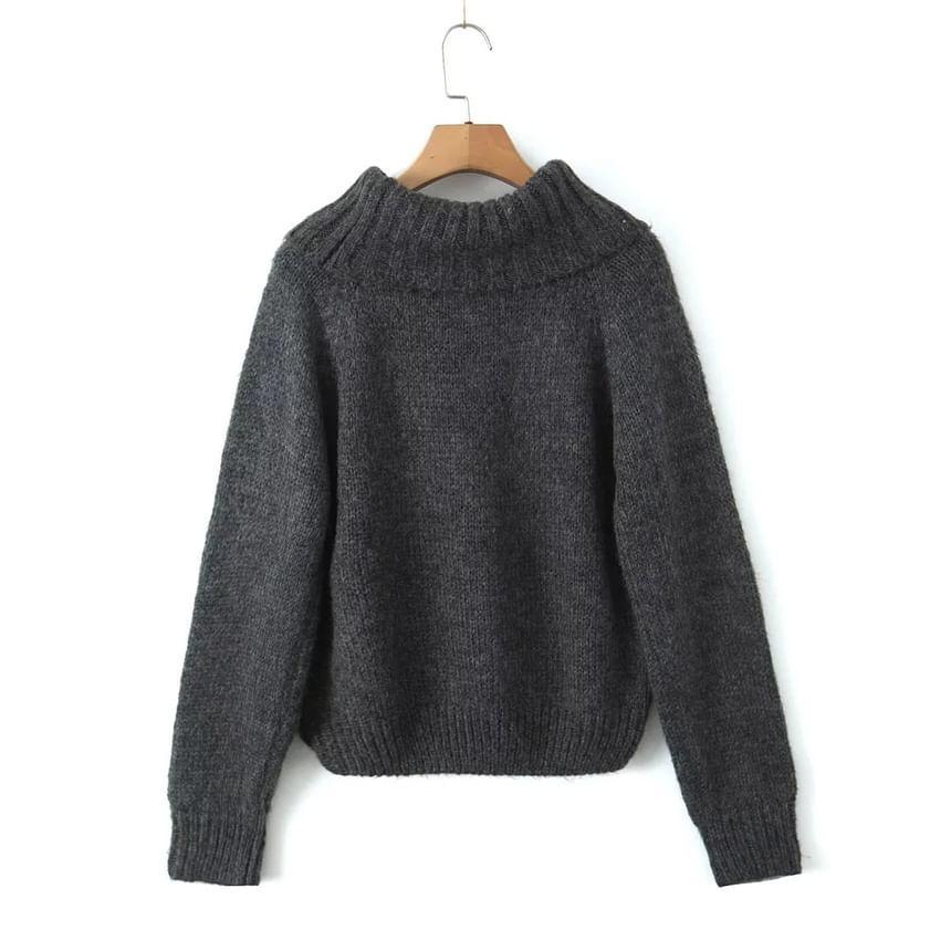 Off Shoulder Plain Sweater Product Image
