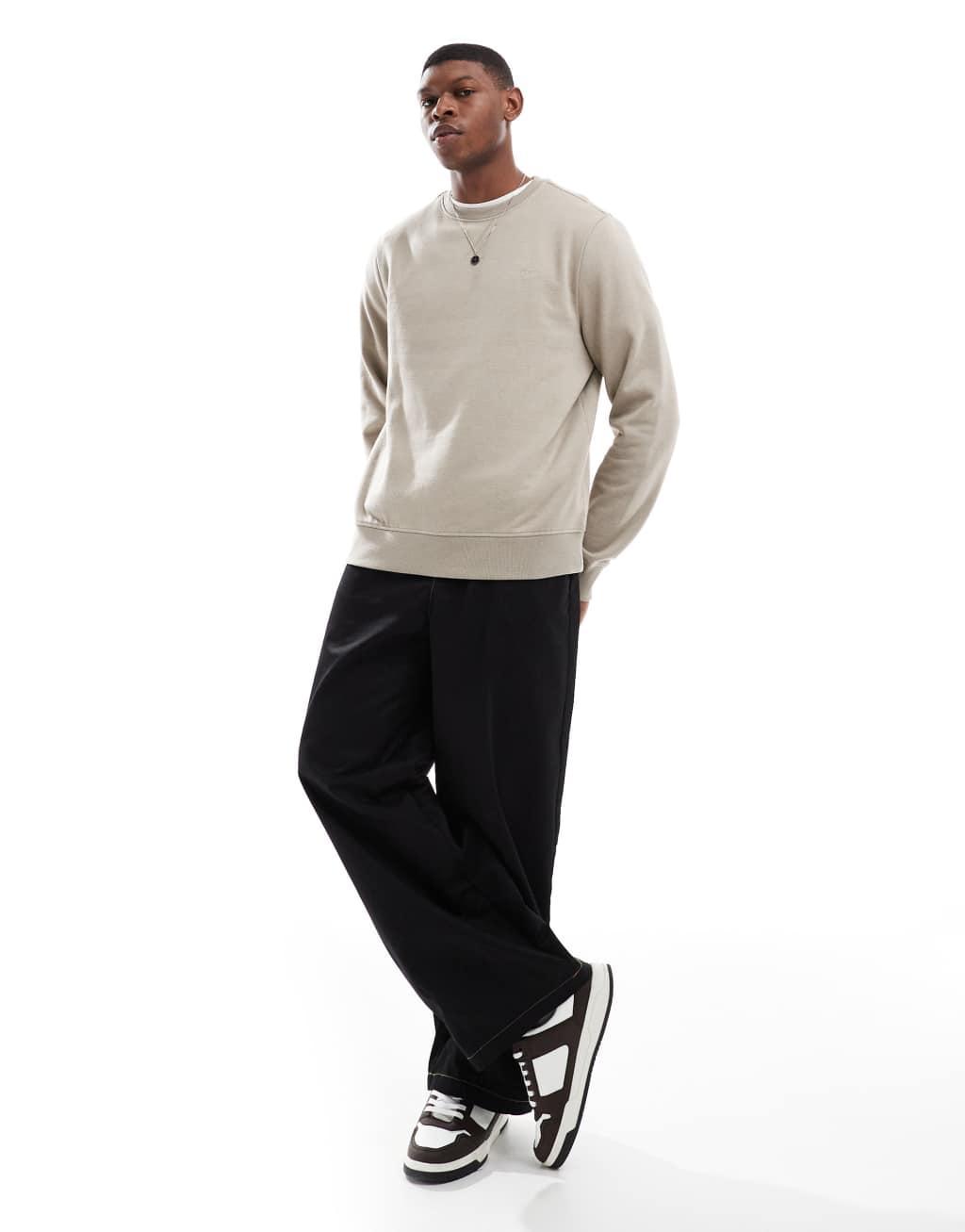 Threadbare crew neck sweatshirt in stone Product Image