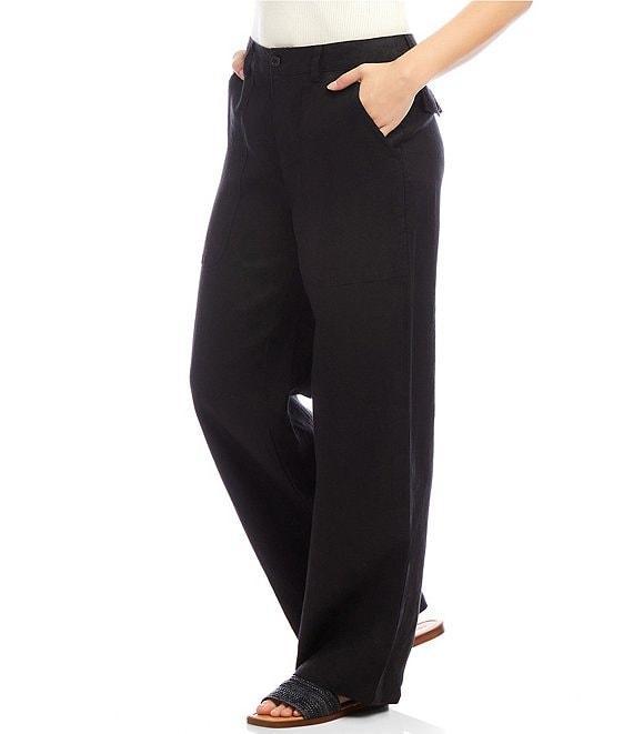 Karen Kane Linen Wide-Leg Trouser Pants Product Image