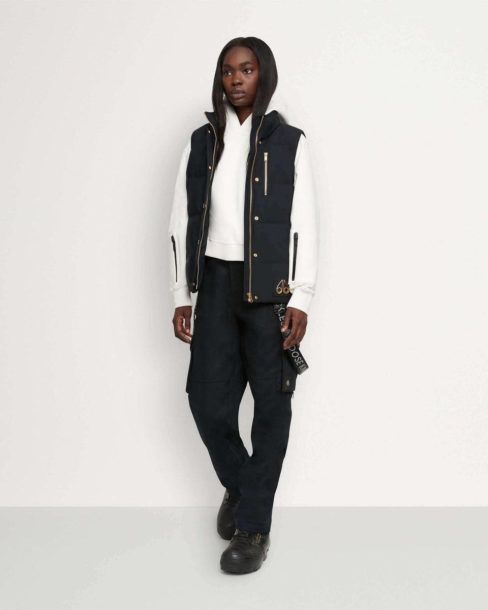 Moose knuckles Womens Gold Cambria Black Vest Product Image
