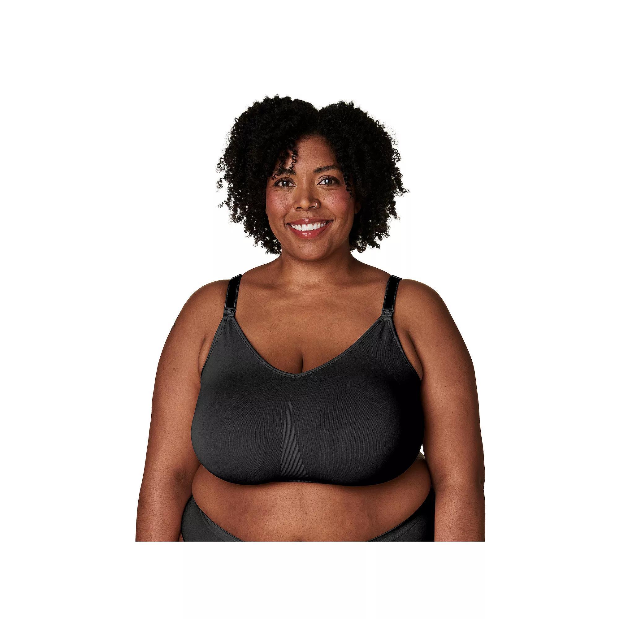 Bravado Designs Body Silk Seamless Nursing Bra 1401V, Women's, Size: Medium EC, Black Product Image