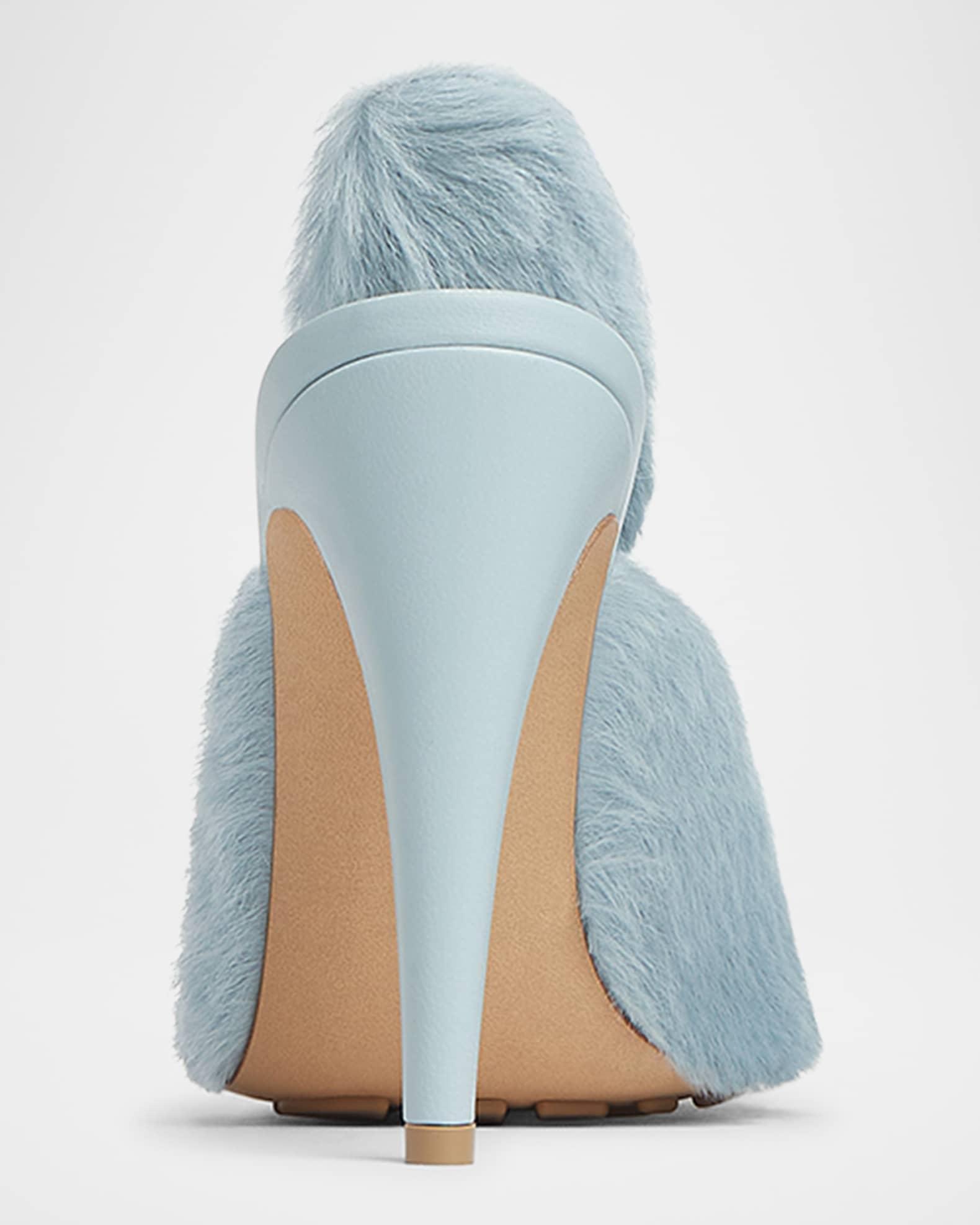 Knotted Calf Hair Mule Pumps Product Image
