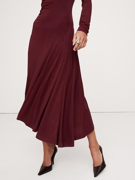Wool-Blend Asymmetric Midi Dress Product Image