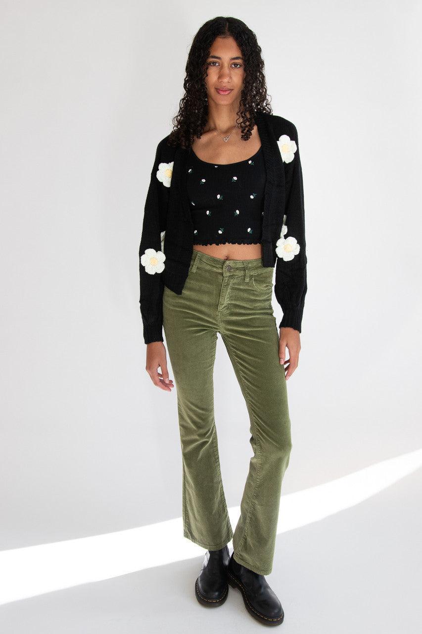 Pocket Applique Corduroy Flares Product Image