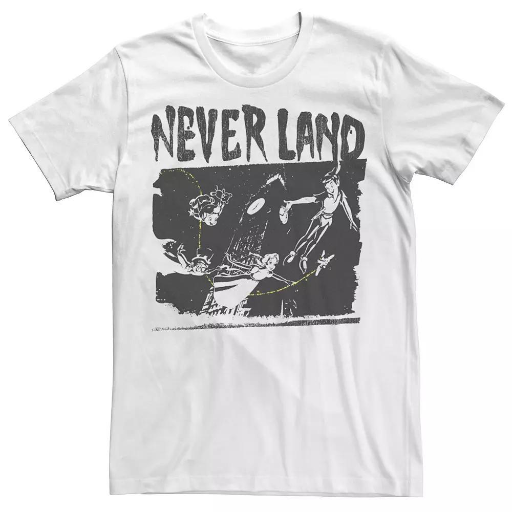 Disney's Peter Pan Men's Group Shot London Flight Stamp Tee, Size: XXL, White Product Image