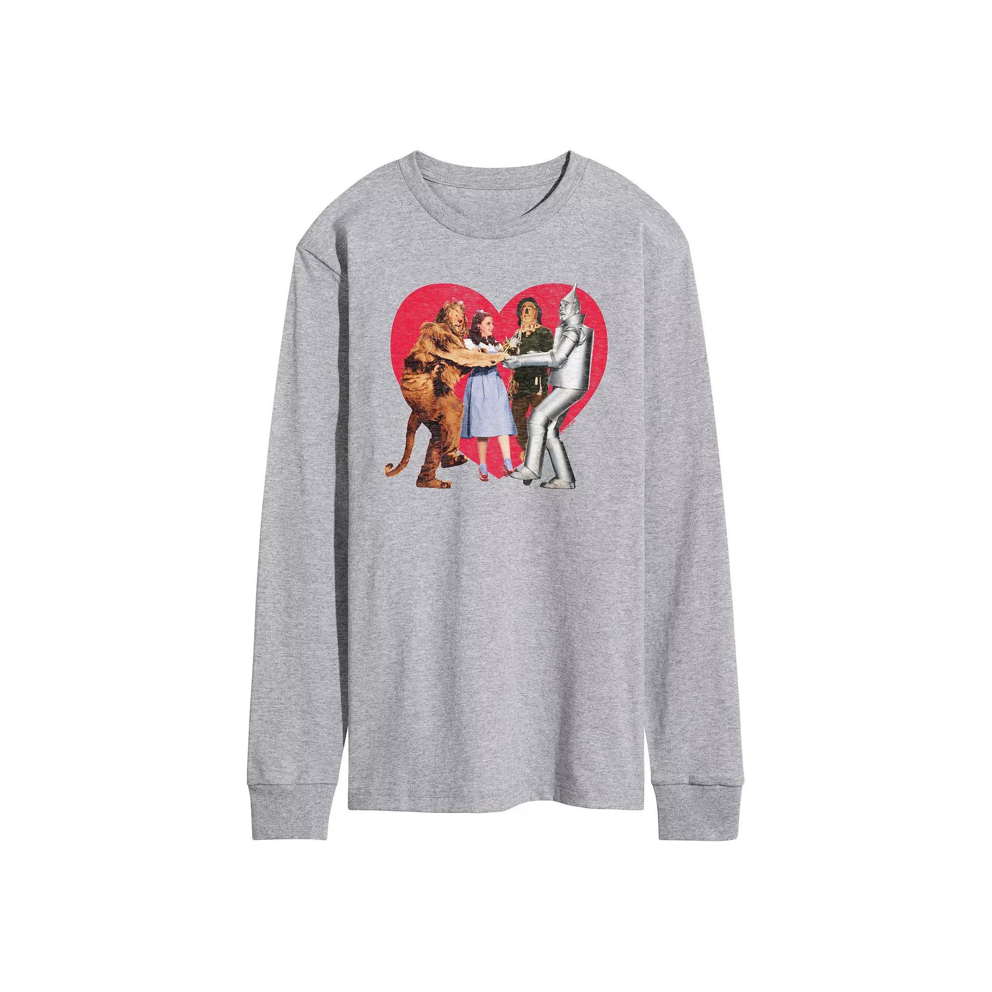 Mens Wizard Of Oz Group Photo Heart Long Sleeve Graphic Tee Product Image