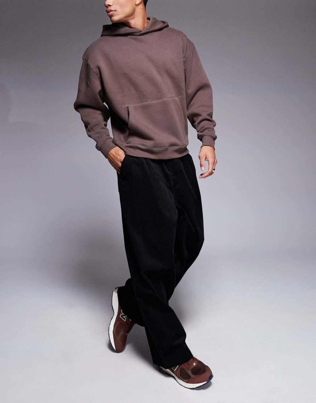 ASOS DESIGN parachute cord pants in black  Product Image