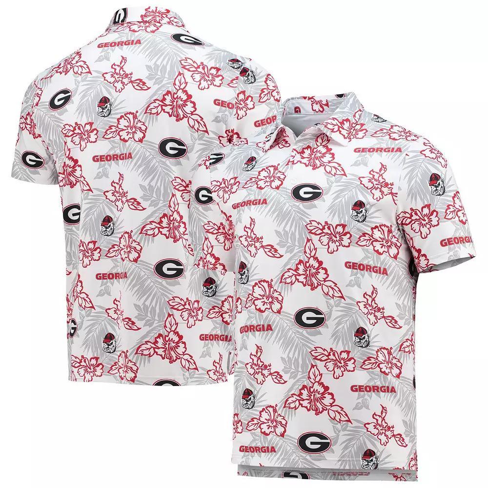 Men's Reyn Spooner White Georgia Bulldogs Performance Polo, Size: Medium Product Image
