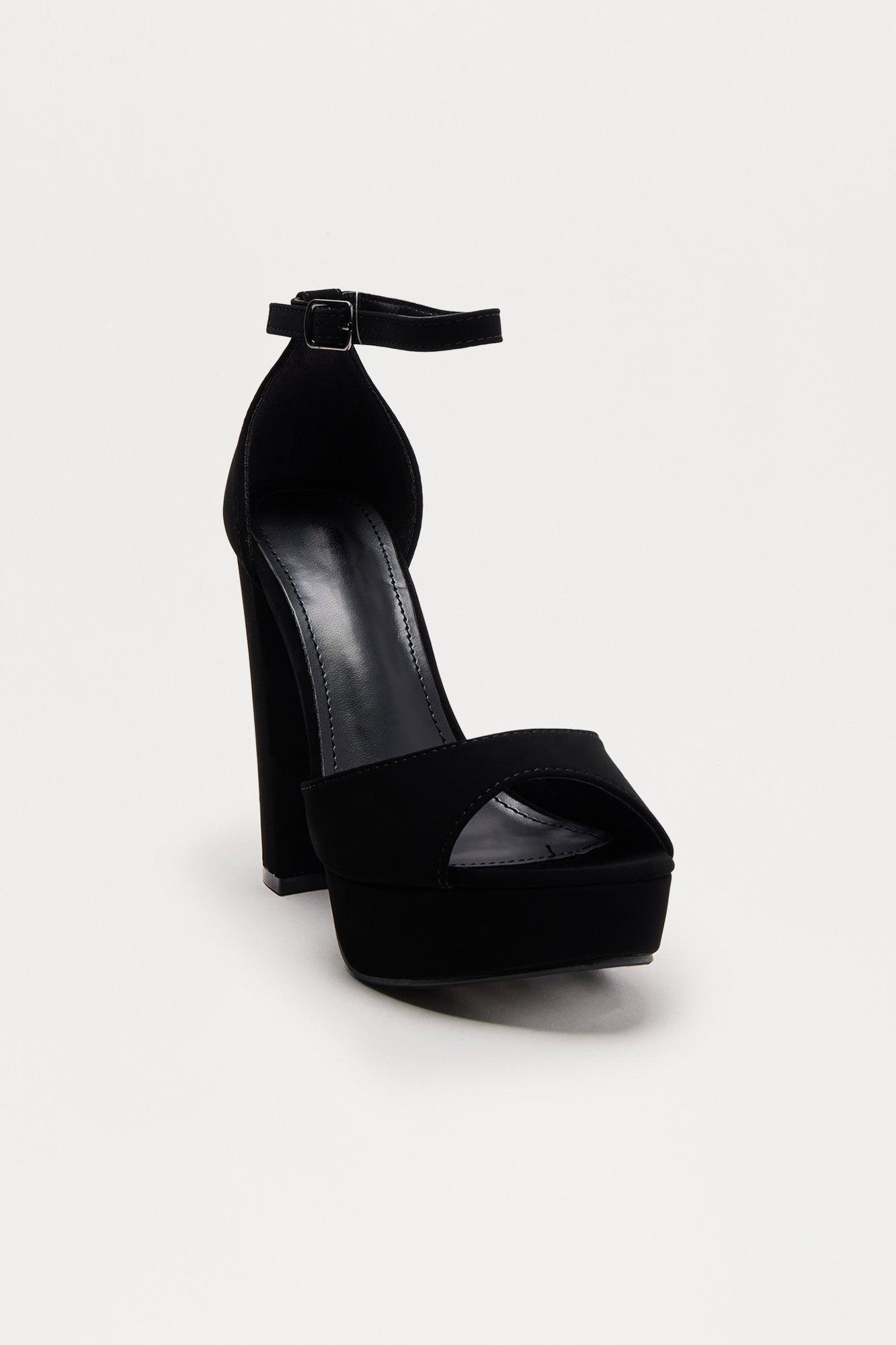 Yula Platform Heels - Black Product Image