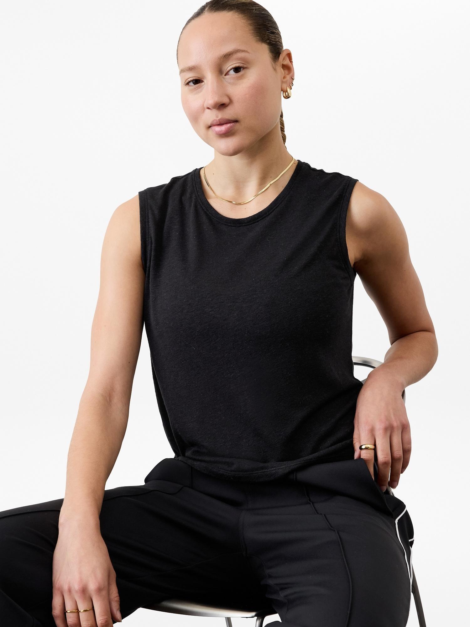 Getaway Linen Blend Muscle Tank Product Image