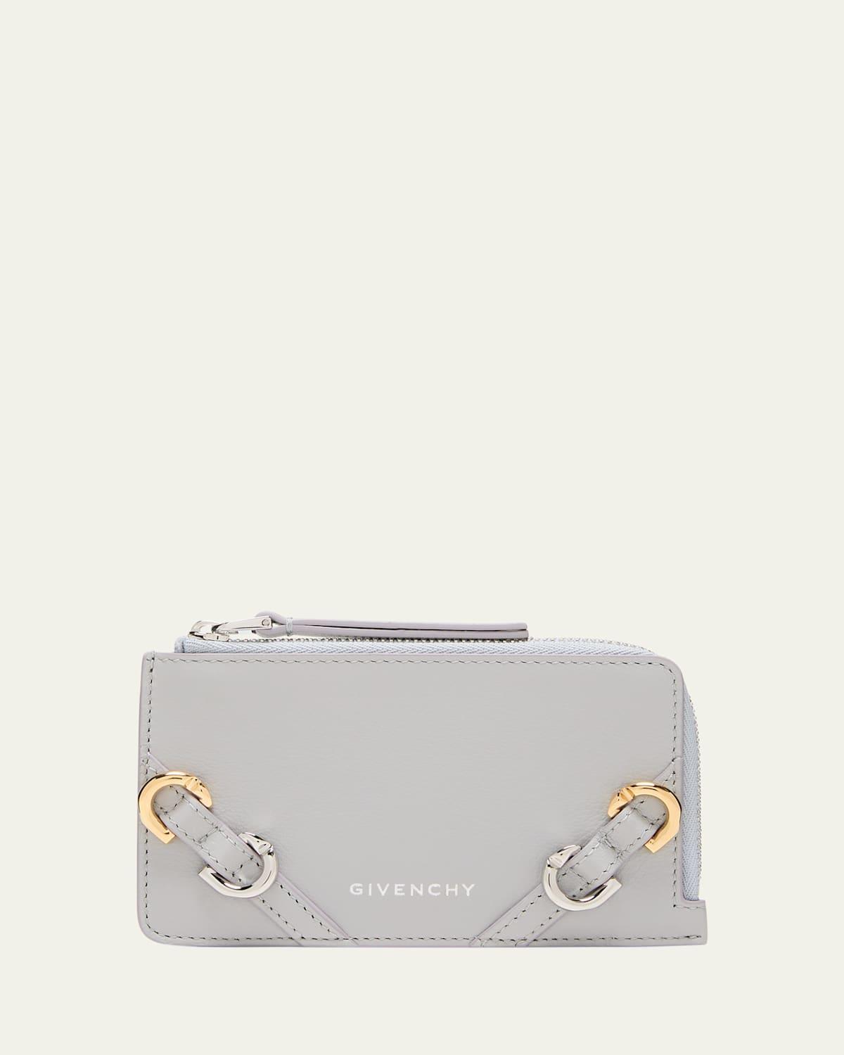 Voyou Zipped Cardholder in Tumbled Leather Product Image