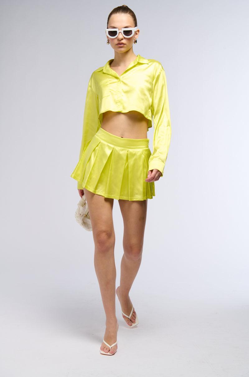 BOUND TO YOU CROP BUTTON DOWN BLOUSE Product Image