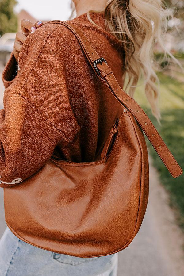 Block Party Ready Faux Leather Purse in Brown Product Image