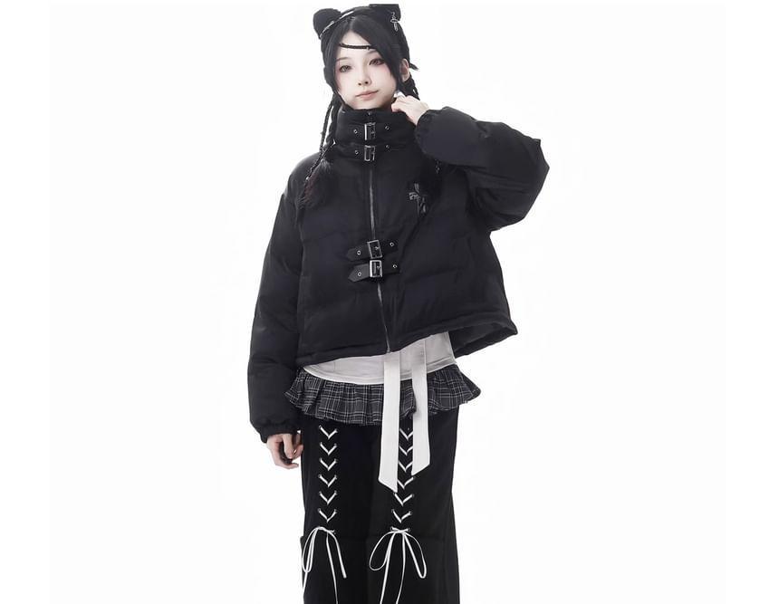 Long Sleeve Round Neck Panda Print Bow Ruffle Panel Top Product Image