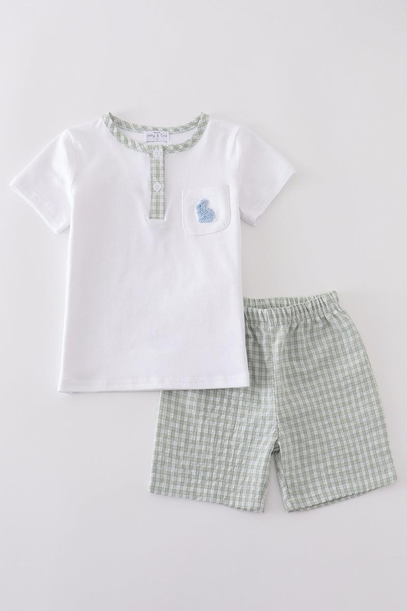 Premium White bunny embroidery set Product Image