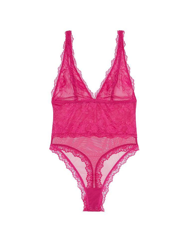 Sheer Rose Plunge Bodysuit Product Image