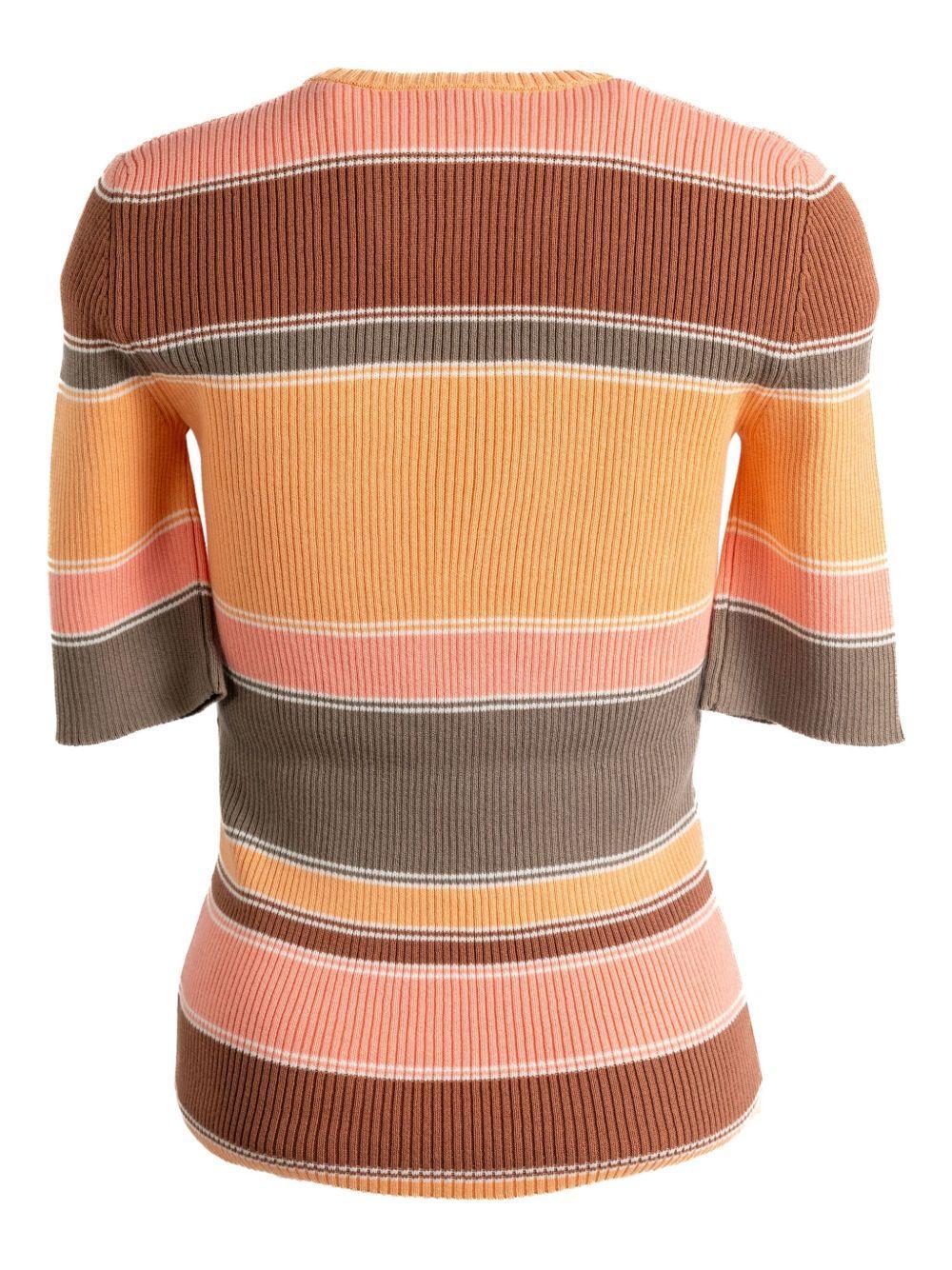 striped rib-knit top Product Image