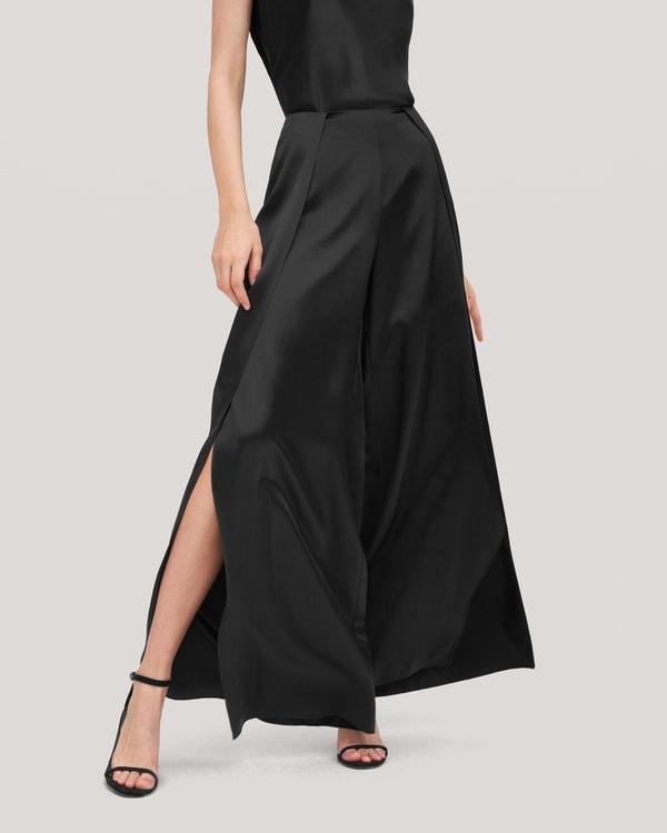 High-Waisted Silk Ginkgo Pants Product Image