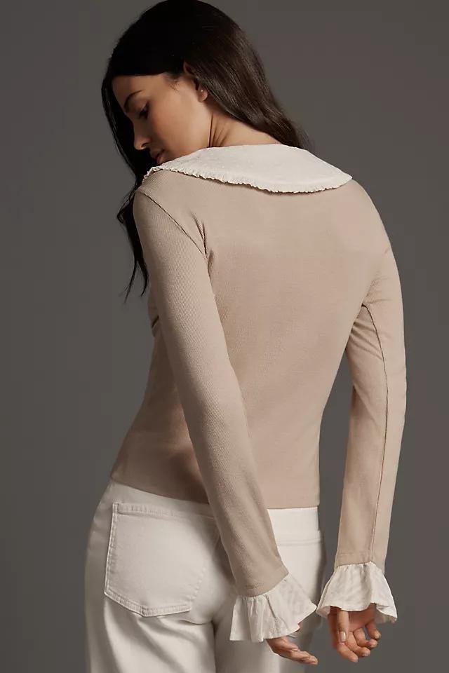 The Keira Collared Button-Front Blouse by Pilcro: Long-Sleeve Edition Product Image