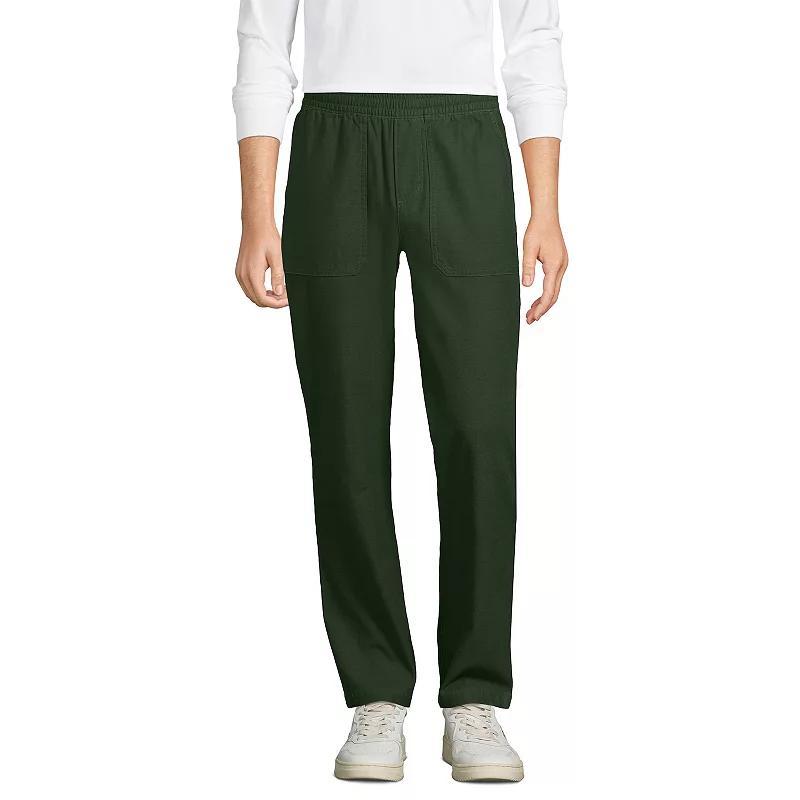 Men's Lands' End Textured Twill Hemmed Work Pants, Size: Large 32", Radiant Blue Product Image