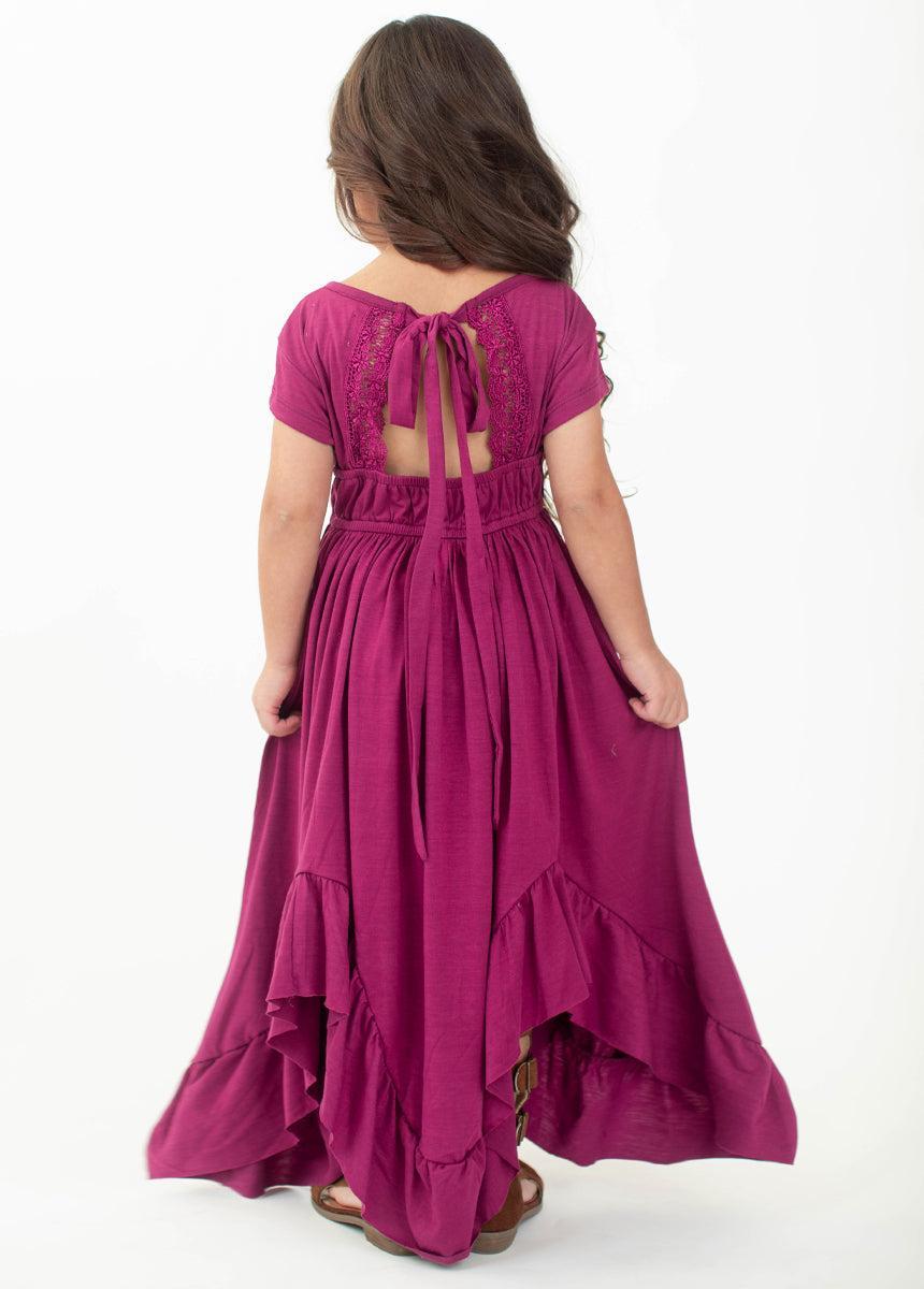 Braelyn Dress in Berry Girls Product Image
