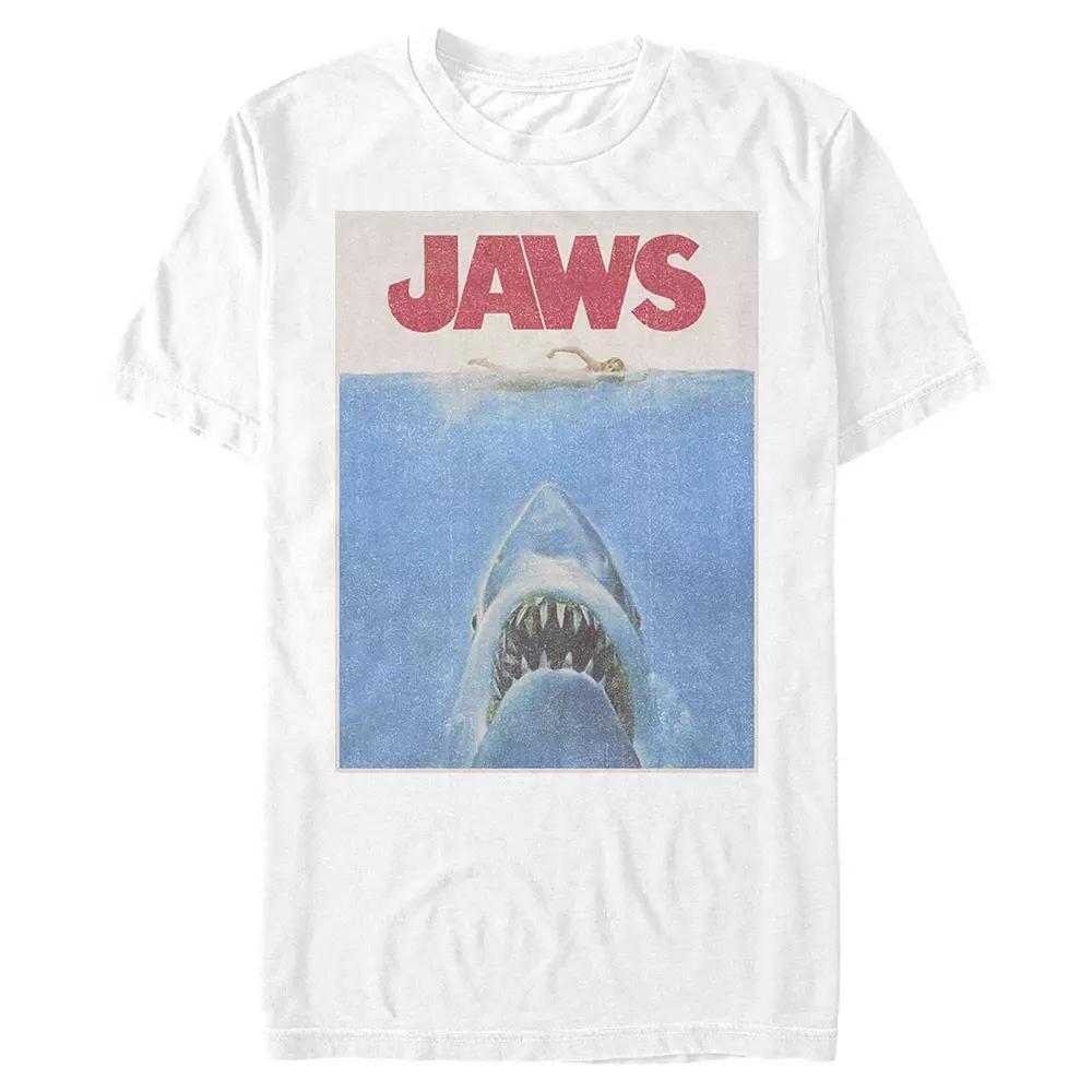 Men's Jaws Retro Movie Poster Graphic Tee, Size: Medium, Black Product Image