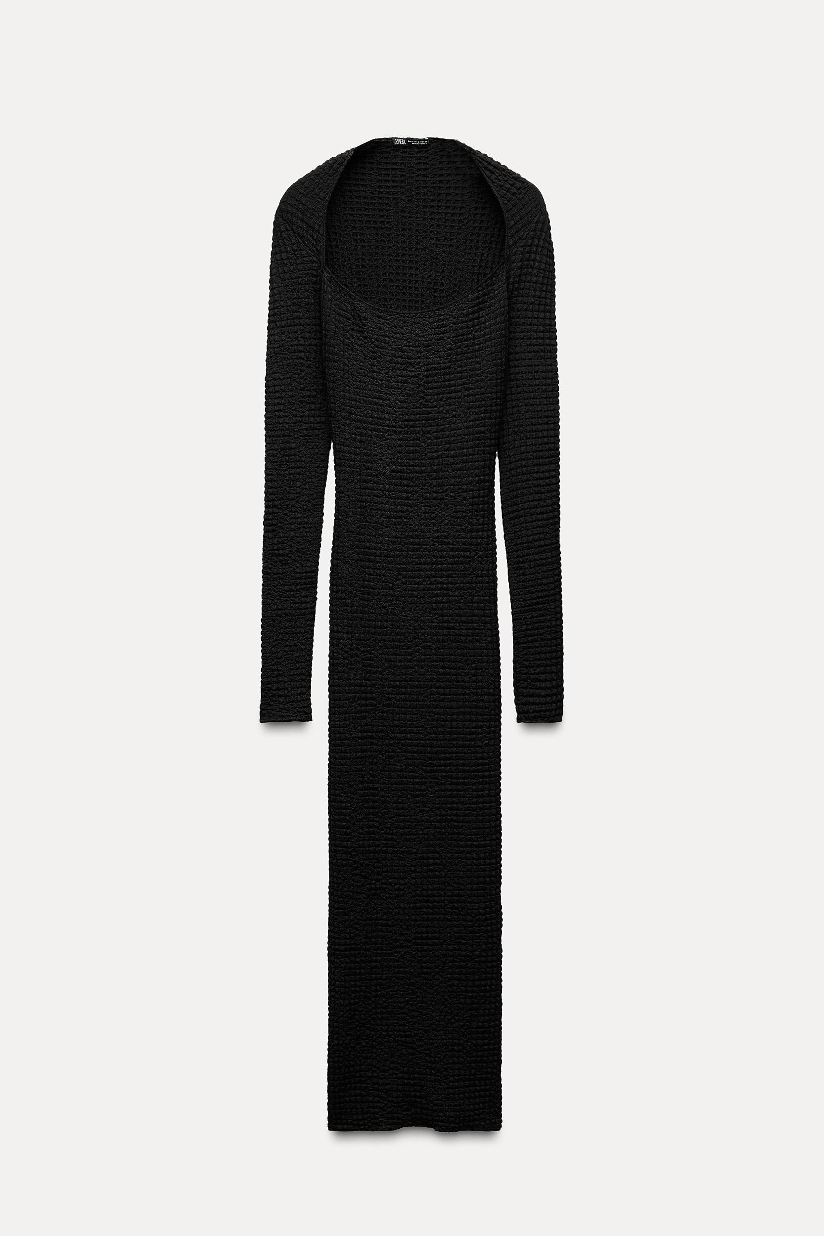 TEXTURED MIDI DRESS Product Image