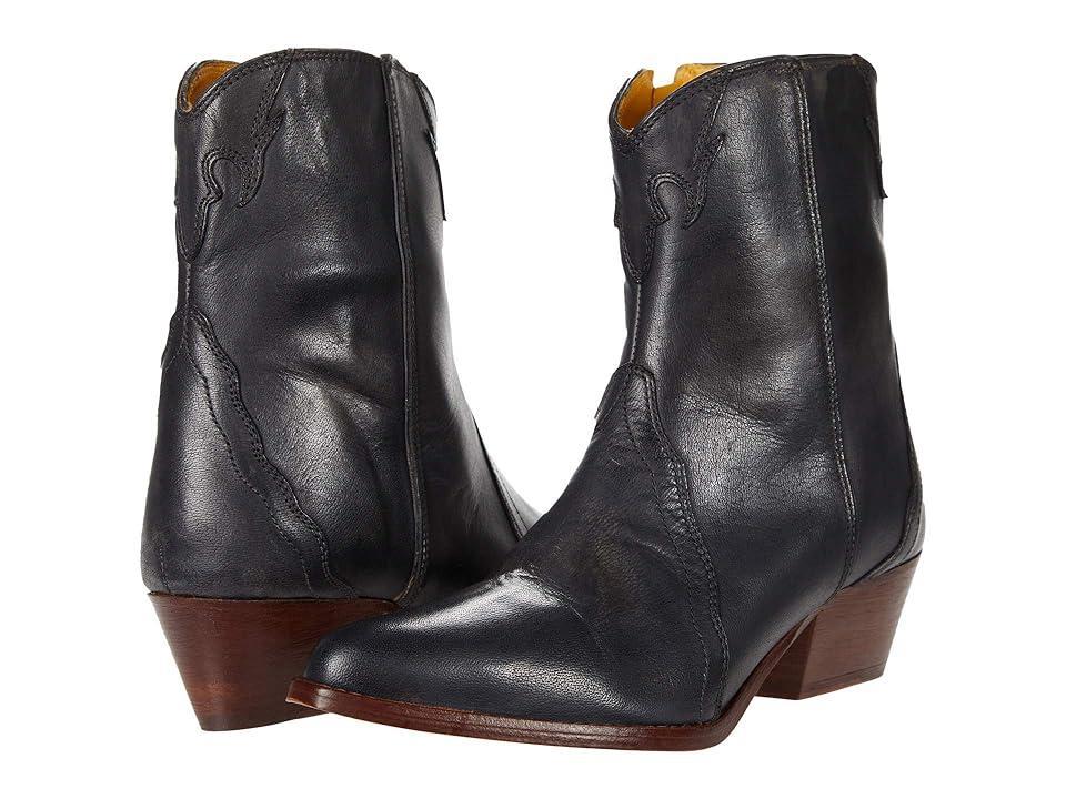 Free People New Frontier Leather Block Heel Western Booties Product Image